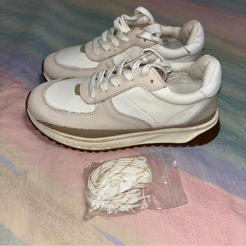 Madewell Kickoff Trainer Sneaker in Leather size 7